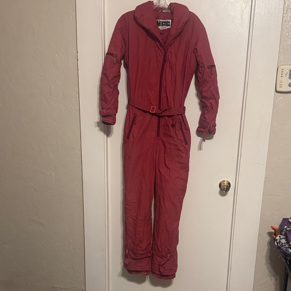 Maroon One-Piece Snowsuit